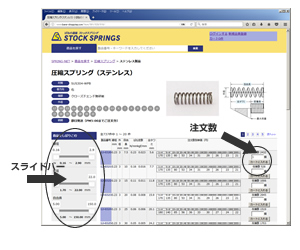 注文の絞り込みと注文数の入力解説画面の画像